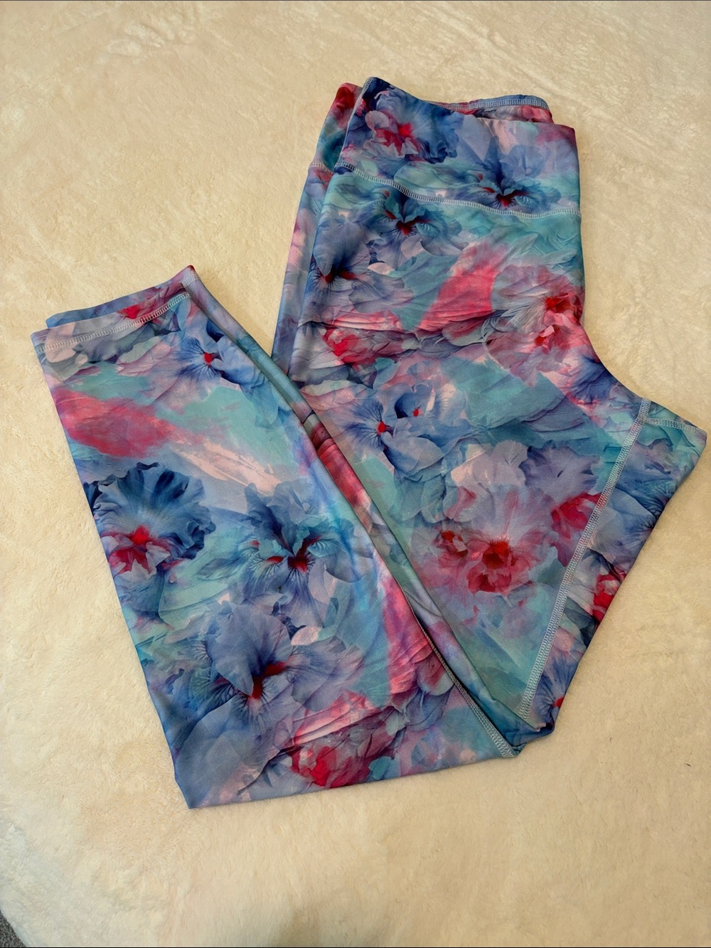 Joe Fresh Floral Leggings in Pink & Blue
